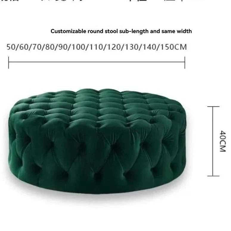 Tabouret rond en velours moderne de la marque Novah, assise en velours bleu avec finition élégante.