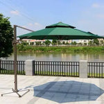 Parasol d'extérieur Novah pour balcon Villa, ombrage large avec mât en acier et tissu résistant aux intempéries.