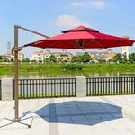 Parasol d'extérieur Novah Villa pour balcon, ombrage élégant avec tissu résistant et structure en métal.