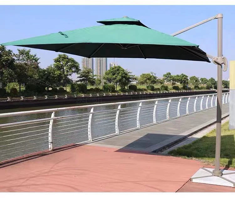 Parasol d'extérieur Novah Villa pour balcon, tissu résistant au soleil avec support en métal, idéal pour se protéger du soleil.