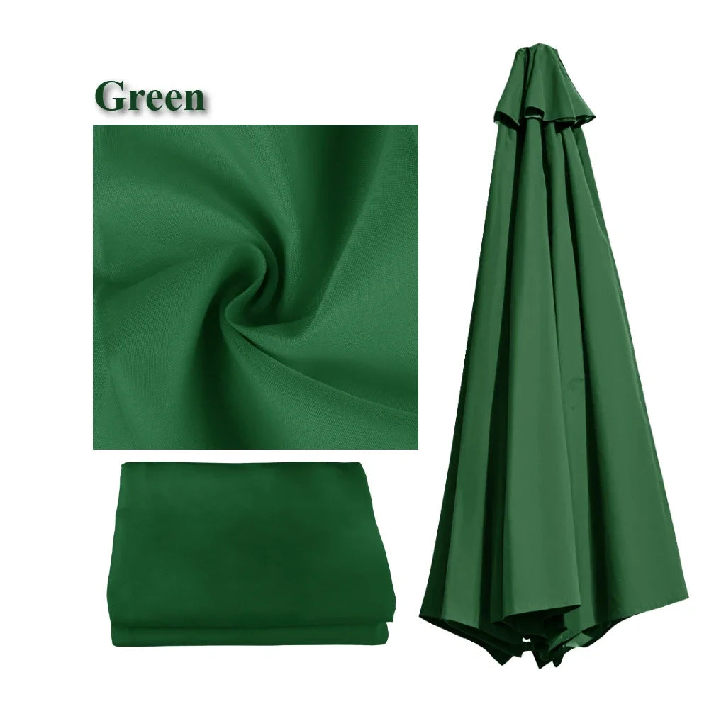 Tissu de parapluie amovible pour parasol de jardin Novah, tissu de remplacement pour canopy extérieur de patio.