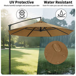 Housse de remplacement imperméable pour parapluie Novah, protection durable pour parasol en tissu résistante à l'eau.