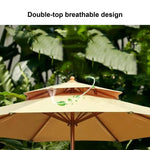 Tissu de remplacement pour parasol extérieur de 2,7/3 mètres, marque Novah, couleur beige, en tissu résistant aux intempéries