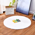 Tapis rond coloré en shaggy moderne pour salon, chambre ou chambre d'enfants, avec motif multicolore et texture douce, marque Novah
