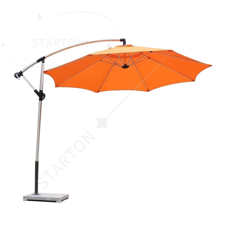 Parasol d'extérieur Novah 2022, grand parasol de jardin avec canopy en tissu résistant pour l'ombre et la protection solaire.