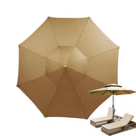 Tissu de parasol de remplacement Novah, 2,7/3 mètres, pour parasol d'extérieur, tissu résistant pour protection solaire.