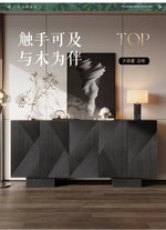 Meuble de rangement debout Novah pour salon, entrée ou bureau avec portes et étagères en bois clair.