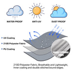 Housse de parasol imperméable Novah pour parasol droit, protection résistante contre la pluie et les intempéries.