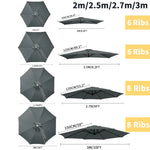 Tissu de parapluie de remplacement pour parasol de jardin Novah, tissu pour canopy extérieur et patio, résistant aux intempéries.