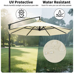 Canopée de parasol universel Novah, remplacement pour parasol, tissu durable en polyester, adaptée pour ombrage extérieur.