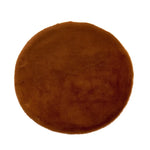 Tapis rond coloré en peluche shaggy de Novah, moderne et doux, parfait pour salon, chambre ou espace pour enfants.
