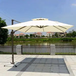 Parasol d'extérieur Novah pour balcon Villa, grand parasol de jardin avec tissu résistant au soleil et cadre robuste.