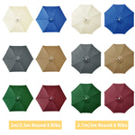 Canopée de parasol universelle Novah, remplacement pour parapluie avec tissu résistant, couleur beige.