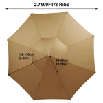 Tissu de parasol de remplacement pour extérieur de 2,7/3 mètres, marque Novah, en tissu imperméable pour parasol extérieur