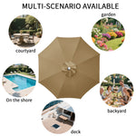 Tissu de remplacement pour parasol Novah, toile de canopy extérieure pour jardin et patio, résistante aux intempéries.