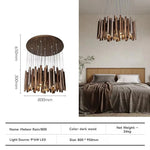 Luminaire en bois de ferme pour restaurant, lustre rustique Novah avec design en bois naturel et ambiance chaleureuse.