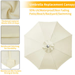 Housse de parapluie universelle Novah pour parasol de remplacement, tissu résistant et protection contre le soleil.