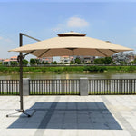 Parasol d'extérieur Novah de 3 m, parasol romain pour plage ou piscine, protection solaire élégante et résistante au vent.