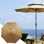 Tissu de parapluie de remplacement pour parasol extérieur Novah, 2,7/3 mètres, en tissu résistant pour protection solaire.