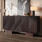 Meuble de rangement debout Novah pour salon, entrée ou bureau avec plusieurs compartiments en bois clair.