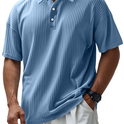 Printed Men's Loose Trendy Short Sleeve Lapel Shirt