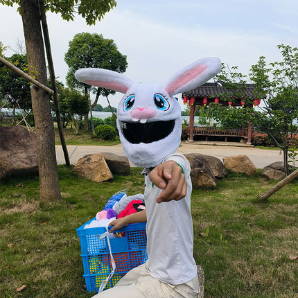 Decorative Rabbit Head Hat Protective Cover Warm Plush