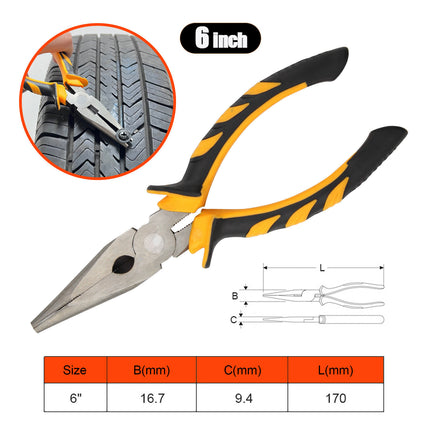 65PCS TIRE PUNCTURE REPAIR TOOL KIT MOTORCYCLE CAR VAN EMERGENCY TUBELESS TIRE