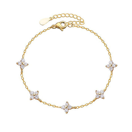 French Light Luxury Starry Sky Flower Bracelet