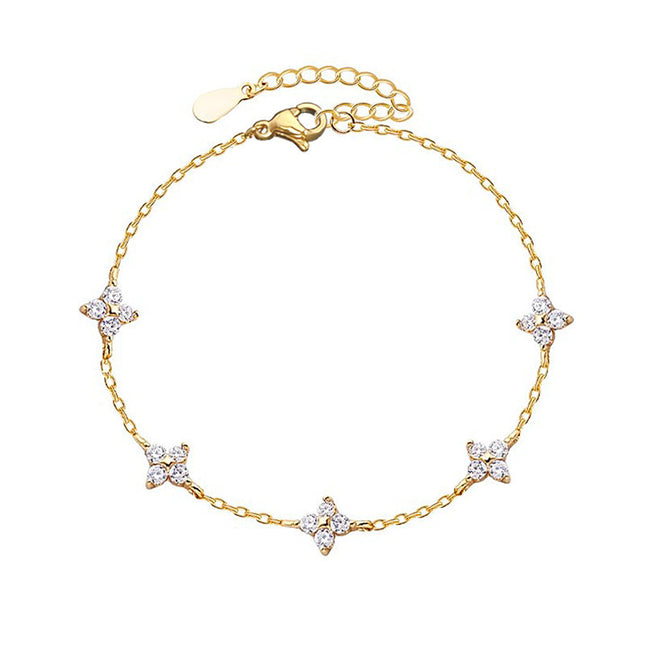 French Light Luxury Starry Sky Flower Bracelet