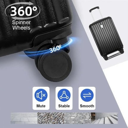 3-Piece Hardshell Suitcase Set, Professional & Family Luggage With TSA Lock & Double Spinner Wheels, Large Capacity Lightweight Expandable Cases For Business  Vacation