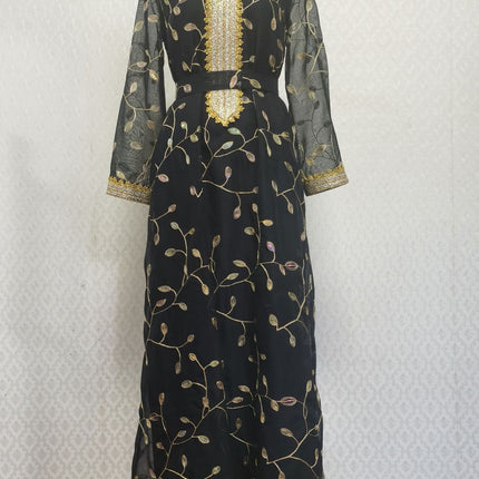 Arab Dubai Embroidery Applique Muslim Party Dinner Robe