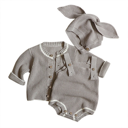 Baby Sweater Romper Children's Clothing Autumn New Newborn Sweater Onesie