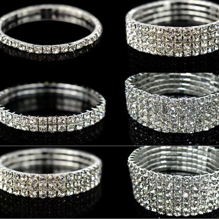 Versatile Diamond Full Diamond Elastic Bracelet