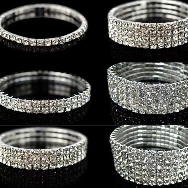 Versatile Diamond Full Diamond Elastic Bracelet