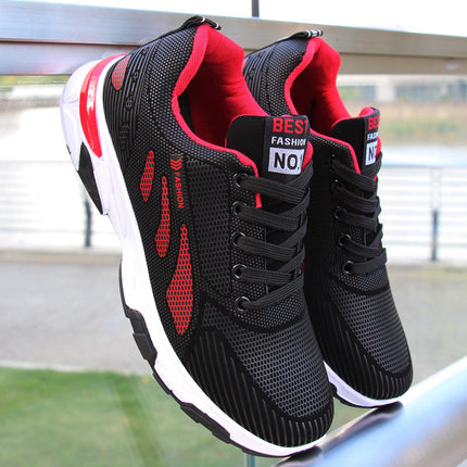 New Men's Casual Running Warm Shoes Leather Sneakers