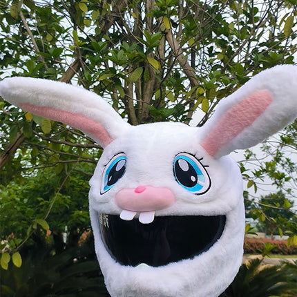 Decorative Rabbit Head Hat Protective Cover Warm Plush