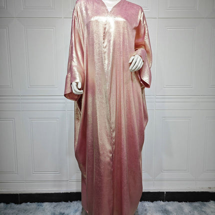 Muslim Fashion Bronzing Robe Abaya Outer Wear