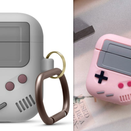 Compatible with Apple, Silicone Cover Case For Airpods Case Cover Compatible With For Airpods Pro Case Classic Game Player Design Case With Keychain