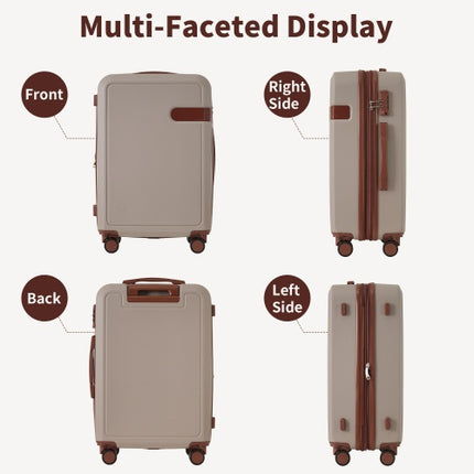 4 Piece Luggage Set With Compression Packing Cubes For Suitcase Expanable Spinner Wheels Lightweight Suitcase With TSA Lock 16 IN 20IN 24IN 28IN