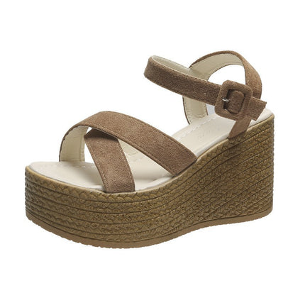 Women's Platform Suede Sandals Summer