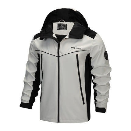 Hooded Men's Outdoor Windproof Shell Jacket