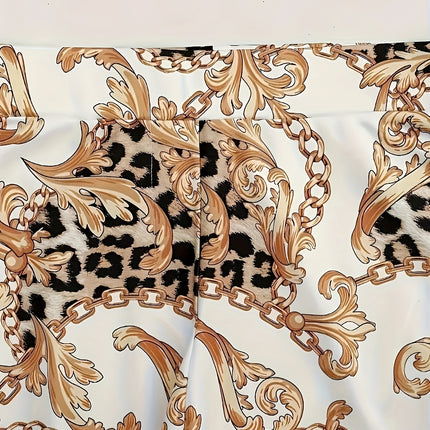 Two Piece Lapel Blazer Set Geometric Print Micro Elastic Fake Buttons Casual Fabric Outfit For Spring Fall  Polyester Womens Clothing Amazon Does Not Sell