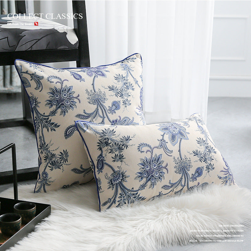 Housse de coussin de style chinois pour canapé, décoratif avec motifs traditionnels, de la marque Novah.
