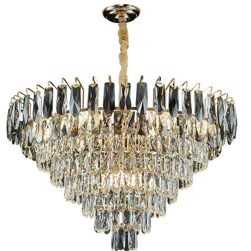 Lustre en cristal moderne pour salon, chambre ou salle à manger, avec design simple et élégant, de la marque Novah.