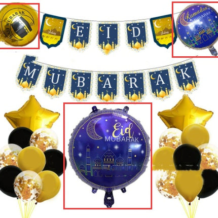 Muslim Eid Al Fitr Party Decorative Letters Set