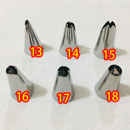 Squeeze Flower Cream Stainless Steel Diy Baking Seamless Puff Piping Nozzle
