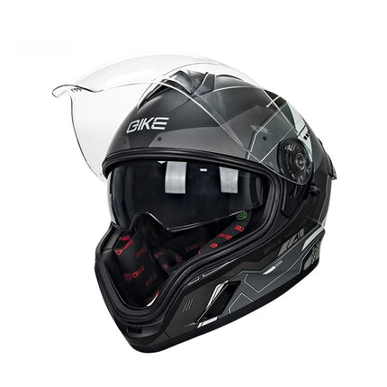 Double Lens Big Tail Motorcycle Helmet