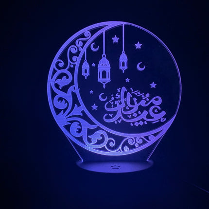 Religious 3D Night Light Christian Islam India Buddhism Colorful Energy Saving Lamp