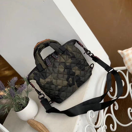 Diamond Ultra-light Space Cotton Textured Nylon Cloth Fashion Casual Portable Shoulder Messenger Bag