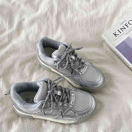 Blue Platform Breathable Bread Board Shoes For Women